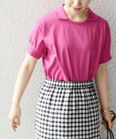 SHIPS / シップス カットソー | SHIPS any:〈抗菌消臭〉USAコットン ポロ ギャザー スリーブ TEE