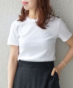 PETIT BATEAU:〈ウォッシャブル〉クルーネック ショートスリーブ TEE