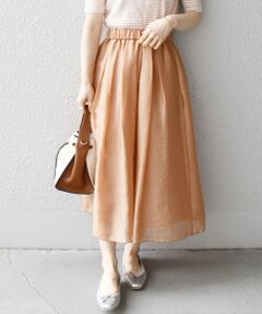 SHIPS / シップス ミニ・ひざ丈スカート | SHIPS any:〈ウォッシャブル〉ランダムタック シアー フレアスカート