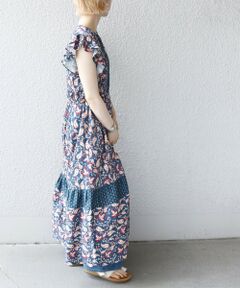 SHIPS any:〈手洗い可能〉Paris Authentique サラサ キーネック ロング ワンピース