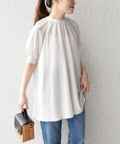 SHIPS / シップス シャツ・ブラウス | *〈洗濯機可能〉ジョーゼットリブショートスリーブトップス◇