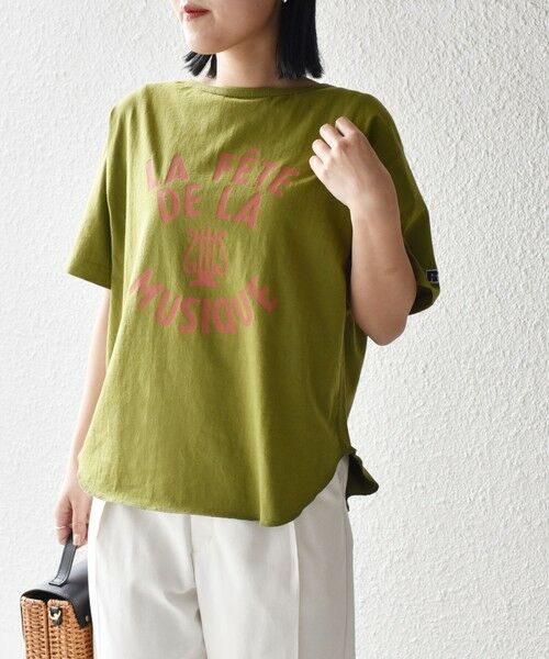 SHIPS for women / シップスウィメン カットソー | *【SHIPS別注】RUSSELL ATHLETIC:カットオフロゴTEE◇（オリーブ）