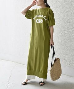 SHIPS / シップス ロング・マキシ丈ワンピース | *【SHIPS別注】RUSSELL ATHLETIC:カレッジロゴワンピース◇