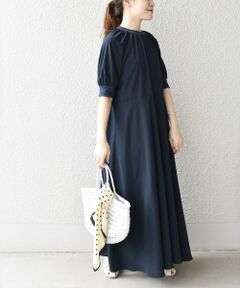 SHIPS / シップス ミニ丈・ひざ丈ワンピース | *〈洗濯機可能〉ジョーゼットリブ切替ワンピース◇