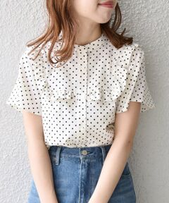 SHIPS / シップス シャツ・ブラウス | SHIPS any:〈ウォッシャブル〉ヨーク フリル スタンドカラー フレンチスリーブ ブラウス