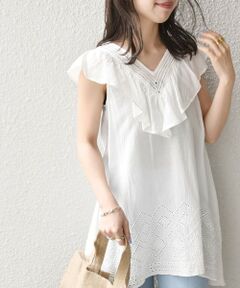 SHIPS / シップス シャツ・ブラウス | SHIPS any: ジオメトリック カットワーク チュニック