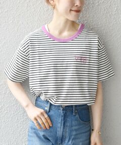 【SHIPS any別注】THE KNiTS: カラーボーダー リンガーTEE