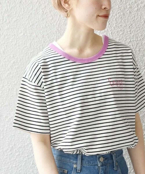 SHIPS for women / シップスウィメン カットソー | 【SHIPS any別注】THE KNiTS: カラーボーダー リンガーTEE | 詳細8