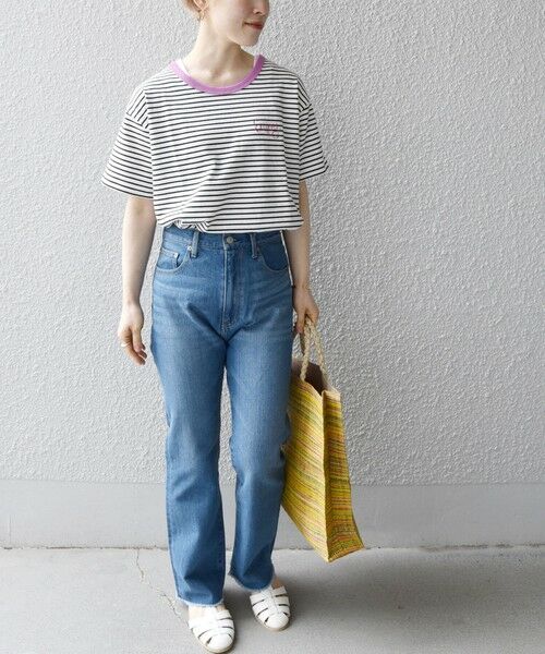 SHIPS for women / シップスウィメン カットソー | 【SHIPS any別注】THE KNiTS: カラーボーダー リンガーTEE | 詳細10