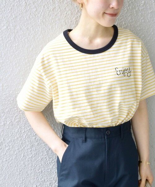 SHIPS for women / シップスウィメン カットソー | 【SHIPS any別注】THE KNiTS: カラーボーダー リンガーTEE | 詳細15