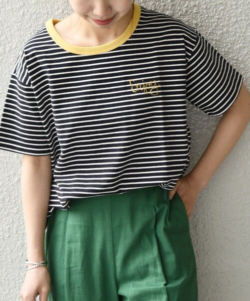 SHIPS for women / シップスウィメン カットソー | 【SHIPS any別注】THE KNiTS: カラーボーダー リンガーTEE | 詳細22