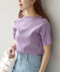 SHIPS any:〈ウォッシャブル〉シャーリング ライク ボートネック TEE