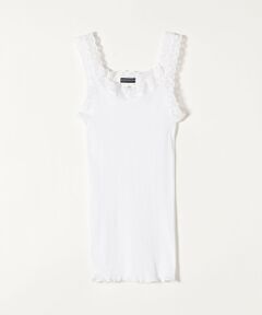 BASIC COTTON free spirit:リブ レース キャミソール