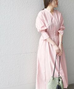 SHIPS / シップス ロング・マキシ丈ワンピース | SHIPS any:〈ウォッシャブル〉カラー シャーリング ロング ワンピース