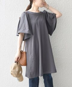 SHIPS / シップス カットソー | *ボリュームスリーブAラインチュニック◇