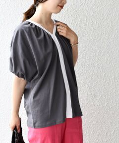 SHIPS / シップス カットソー | *〈洗濯機可能〉配色ボリュームカットソー◇