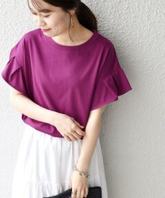 SHIPS / シップス カットソー | *フリルタックスリーブTEE◇