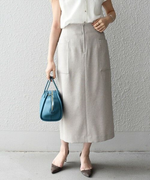 SHIPS for women / シップスウィメン ロング・マキシ丈スカート | 〈手洗い可能〉フロントジップタイトスカート | 詳細15