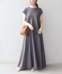 SHIPS / シップス ロング・マキシ丈ワンピース | *ボリュームへムＡラインタックワンピース◇