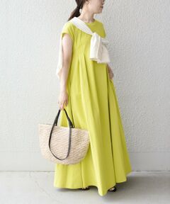 SHIPS / シップス ロング・マキシ丈ワンピース | *ボリュームへムＡラインタックワンピース◇