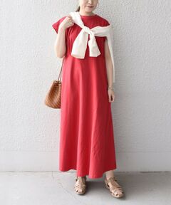 SHIPS / シップス ロング・マキシ丈ワンピース | *〈手洗い可能〉ウエストギャザーAラインワンピース◇