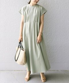 SHIPS / シップス ロング・マキシ丈ワンピース | *〈手洗い可能〉ウエストギャザーAラインワンピース◇