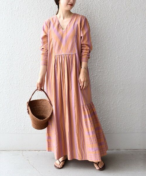 SHIPS for women / シップスウィメン ロング・マキシ丈ワンピース | 【SHIPS別注】ne Quittez pas:〈洗濯機可能〉ストライプワンピース◇ | 詳細12