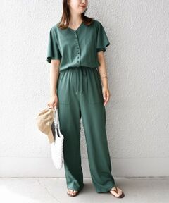 SHIPS / シップス サロペット・オールインワン | *フロントボタンVネックサロペット◇