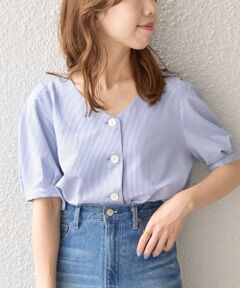 SHIPS / シップス シャツ・ブラウス | SHIPS any:〈ウォッシャブル〉ミニ サッカー パフ スリーブ シャツ ブラウス2