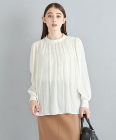 SHIPS / シップス シャツ・ブラウス | 〈手洗い可能〉カッセンプリーツパールモチーフボタンブラウス◇