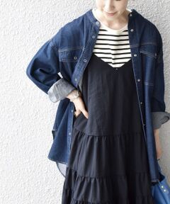 SHIPS any:〈ウォッシャブル〉ビックシルエット デニム シャツ［SHIPS any DENIM］