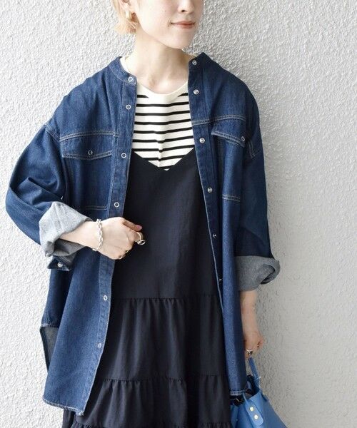 SHIPS for women / シップスウィメン シャツ・ブラウス | SHIPS any:〈ウォッシャブル〉ビックシルエット デニム シャツ［SHIPS any DENIM］ | 詳細7