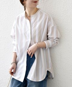 SHIPS / シップス シャツ・ブラウス | 《一部追加予約》SHIPS any:〈洗濯機可能〉REPREVE バンド カラー シャツ