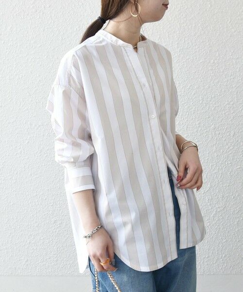 SHIPS / シップス シャツ・ブラウス | 《一部追加予約》SHIPS any:〈洗濯機可能〉REPREVE バンド カラー シャツ | 詳細18