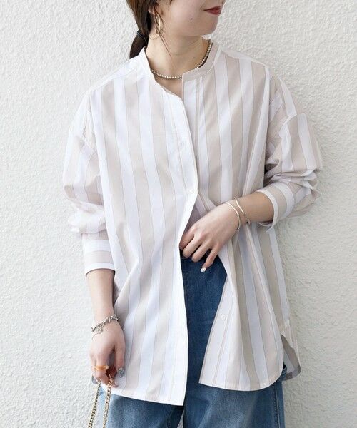 SHIPS / シップス シャツ・ブラウス | 《一部追加予約》SHIPS any:〈洗濯機可能〉REPREVE バンド カラー シャツ | 詳細20