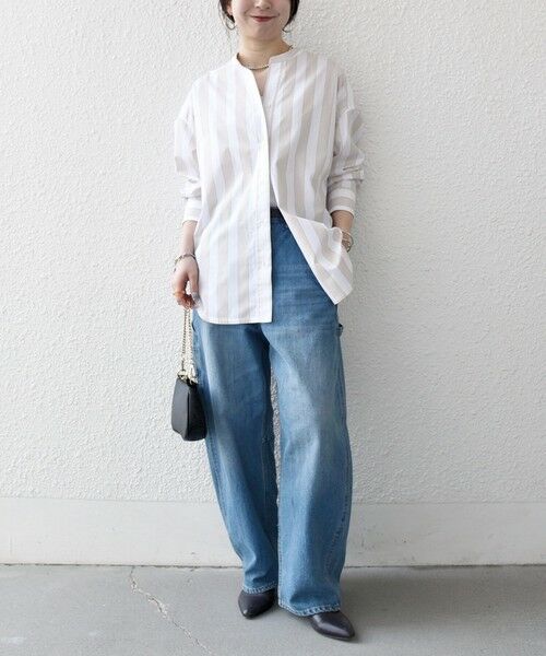 SHIPS / シップス シャツ・ブラウス | 《一部追加予約》SHIPS any:〈洗濯機可能〉REPREVE バンド カラー シャツ | 詳細15