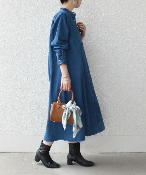 SHIPS / シップス ロング・マキシ丈ワンピース | SHIPS any:〈洗濯機可能〉デニム ブザム シャツ ワンピース［SHIPS any DENIM］ | 詳細5