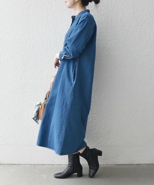 SHIPS / シップス ロング・マキシ丈ワンピース | SHIPS any:〈洗濯機可能〉デニム ブザム シャツ ワンピース［SHIPS any DENIM］ | 詳細7