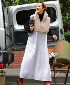 SHIPS / シップス ロング・マキシ丈ワンピース | 【SHIPS any別注】MIYAKO TAKAYAMA × SHIPS any: オールシーズン ステッチ ワンピース