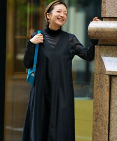 SHIPS / シップス ロング・マキシ丈ワンピース | 【SHIPS any別注】MIYAKO TAKAYAMA × SHIPS any: オールシーズン ステッチ ワンピース