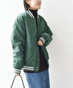 SHIPS / シップス ノーカラージャケット | *〈手洗い可能〉RUSSELL ATHLETIC：ナイロンベースボールジャケット◇