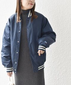 SHIPS / シップス ノーカラージャケット | *〈手洗い可能〉RUSSELL ATHLETIC：ナイロンベースボールジャケット◇