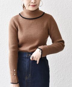 SHIPS / シップス ニット・セーター | *〈手洗い可能〉パールモチーフ2WAYリブタートルニット◇