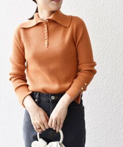 SHIPS / シップス ニット・セーター | *〈手洗い可能〉パールモチーフ2WAYリブタートルニット◇