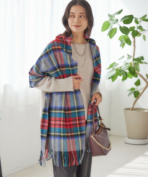 SHIPS / シップス マフラー・ショール・スヌード・ストール | チェック カシミヤ ストール | 詳細4