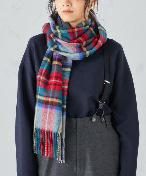SHIPS / シップス マフラー・ショール・スヌード・ストール | チェック カシミヤ ストール | 詳細8