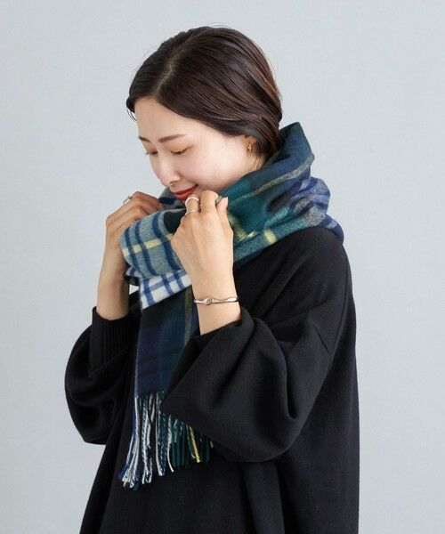 SHIPS / シップス マフラー・ショール・スヌード・ストール | チェック カシミヤ ストール | 詳細30