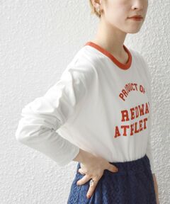 【SHIPS any別注】THE KNiTS: リンガーロゴ ロング スリーブ TEE