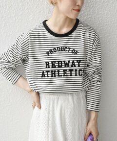 【SHIPS any別注】THE KNiTS: リンガーロゴ ロング スリーブ TEE