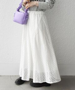 SHIPS / シップス ロング・マキシ丈スカート | SHIPS any: パネル レース スカート